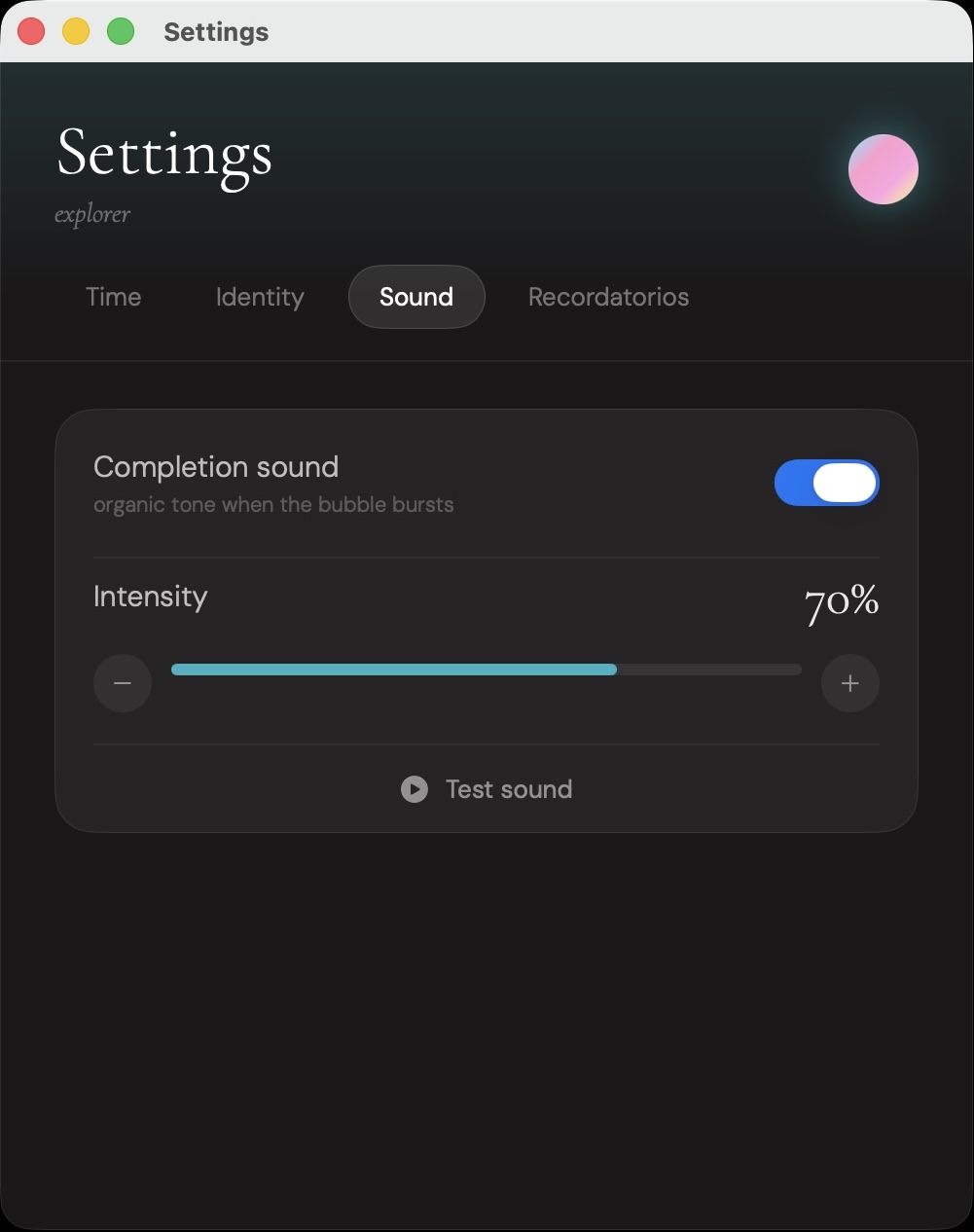 Sound Settings